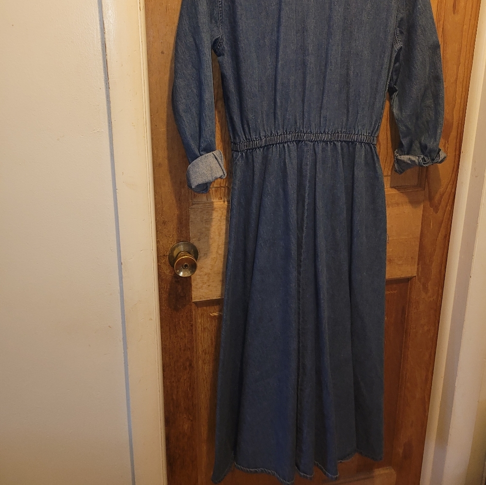 Vintage Talbots swing jean dress - Picture 6 of 7